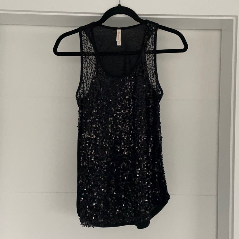 EUC black sequin tank. Size medium